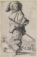 KG 10737
<br/>
Edelman met degen ("Adel")
<br/>
<em>Callot, Jacques (1592 - 1635)</em>